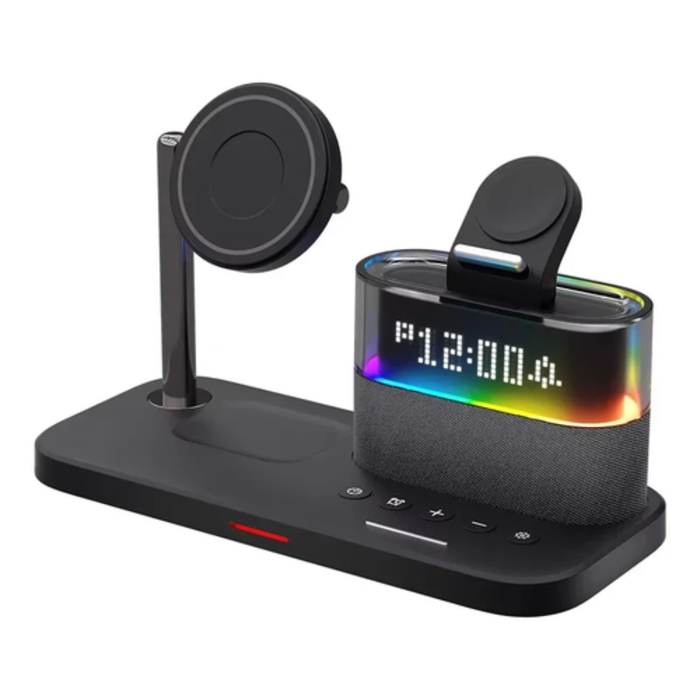 5-in-1 Magnetic Charging Station with Alarm Clock