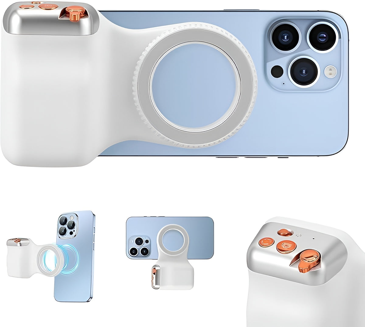 Magnetic Phone Camera Grip with Bluetooth Shutter