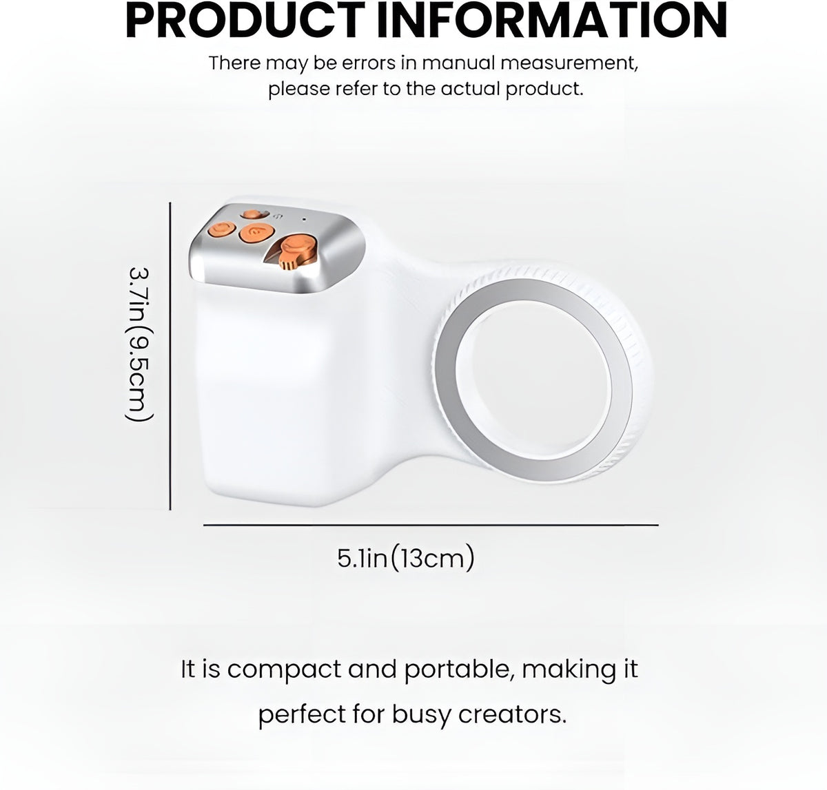 Magnetic Phone Camera Grip with Bluetooth Shutter