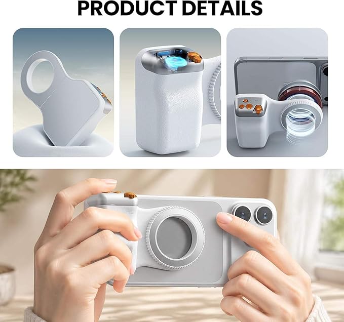 Magnetic Phone Camera Grip with Bluetooth Shutter