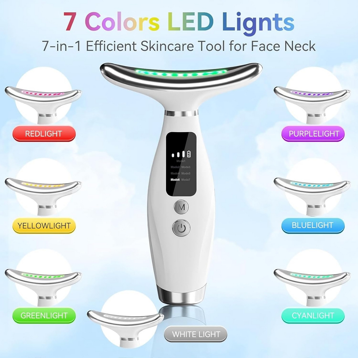 Facial massager LED colours